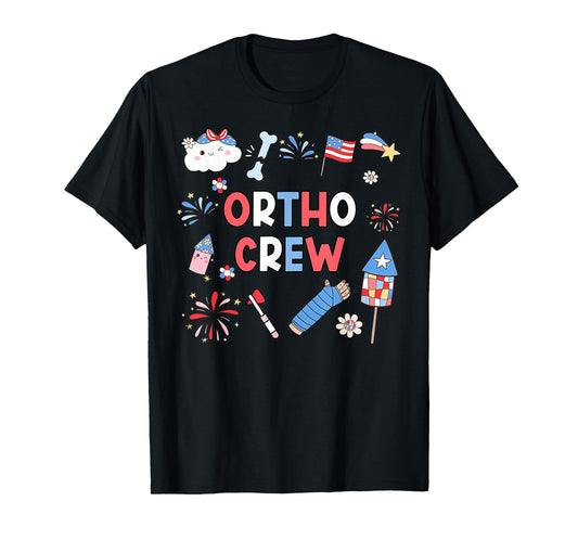 Cute Ortho Crew Surgeon Orthopedic Surgeon Nurse 4th Of July T-Shirt