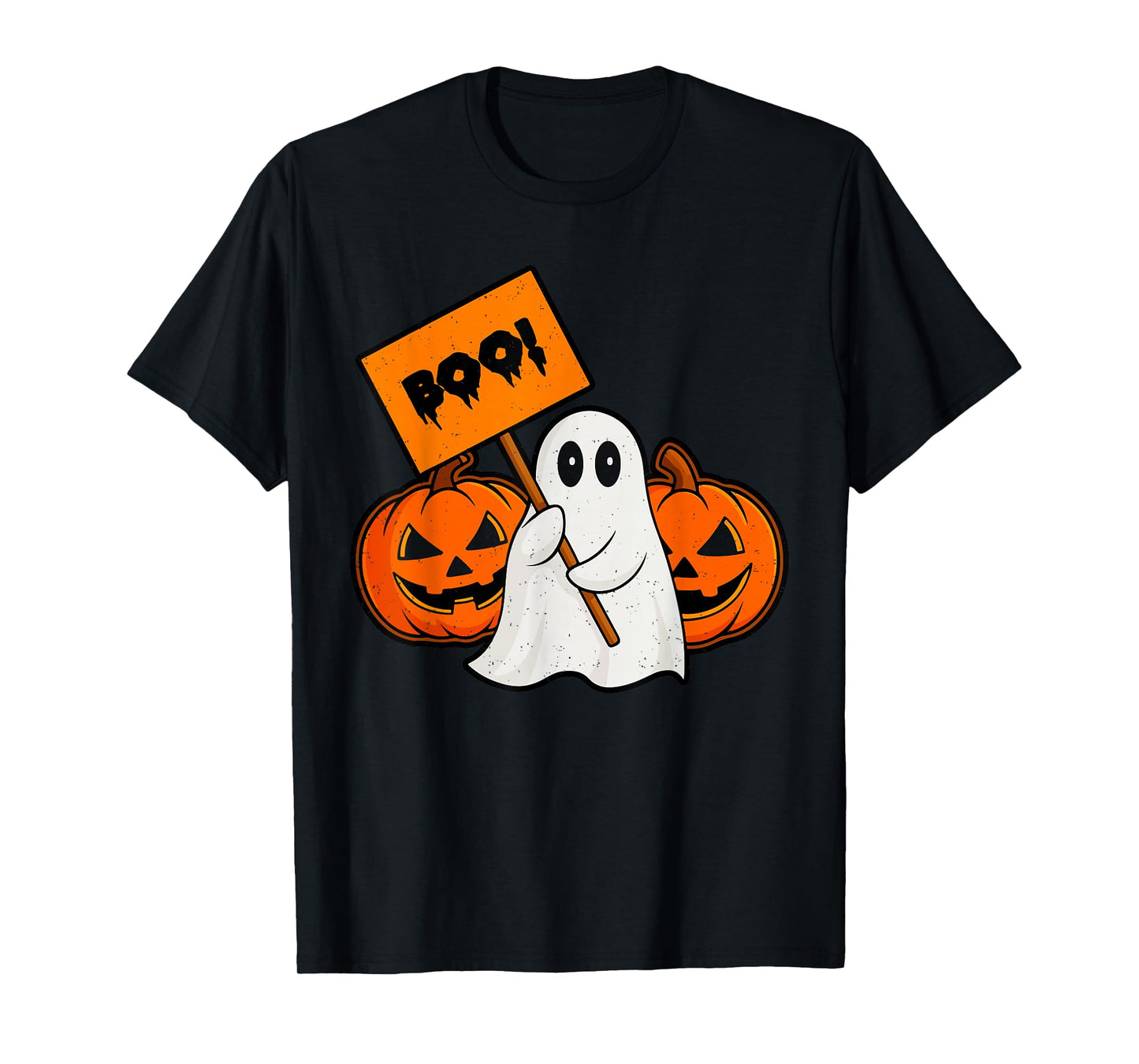 Ghost Boo Halloween Pumpkin Jack O Lantern Spooky Season T-Shirt