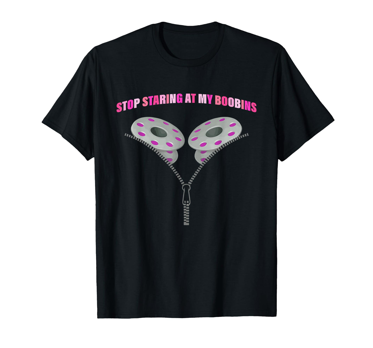 Stop Staring at My Boobins Film Boobs Breast Cancer T-Shirt