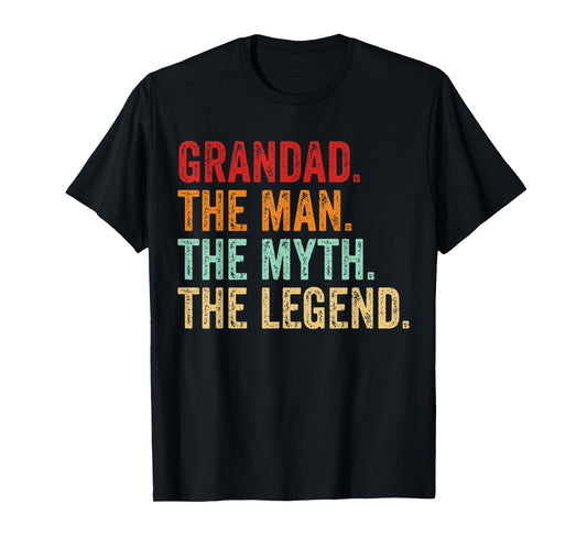 Grandad THE MAN THE MYTH THE LEGEND Dad Grandpa Father's Day T-Shirt