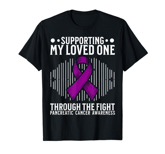 Purple Support Pancreatic Cancer Awareness Products Gifts T-Shirt