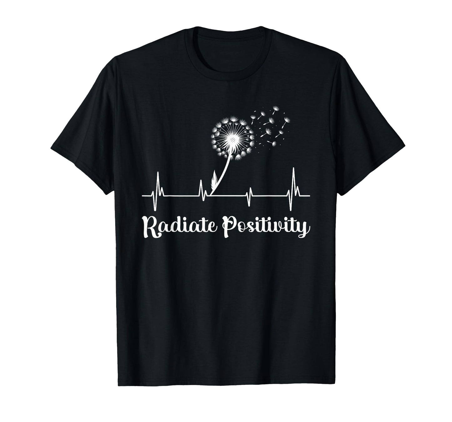 Hippie RADIATE POSITIVITY Dandelion Funny Dandelions T-Shirt
