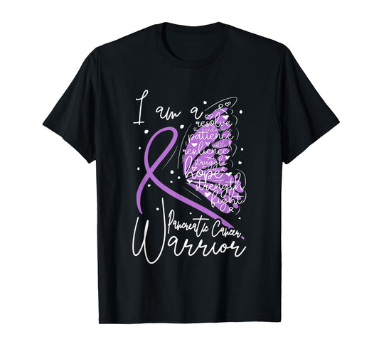 Butterfly Pancreatic Cancer Awareness T-Shirt