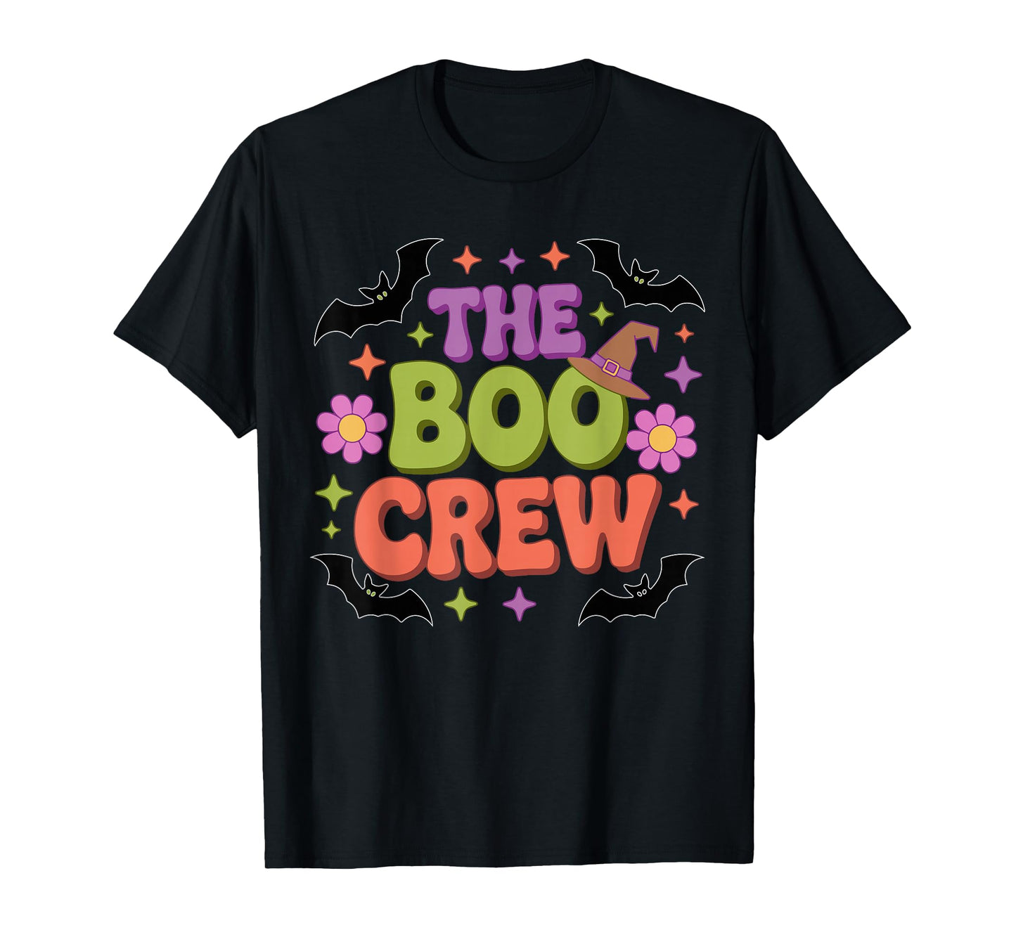 Halloween Ghost The Boo Crew Costume Matching Women Kids Men T-Shirt
