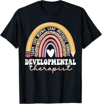 Developmental Therapist Rainbow Early Intervention Therapist T-Shirt