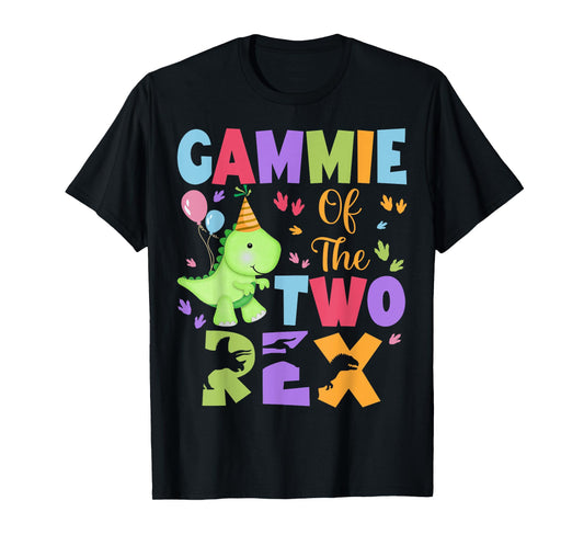 Gammie Of The Two Rex Birthday Dinosaur Family Matching T-Shirt