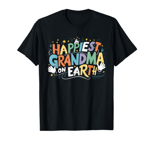 Happiest Grandma On Earth Family Trip Happiest Place T-Shirt
