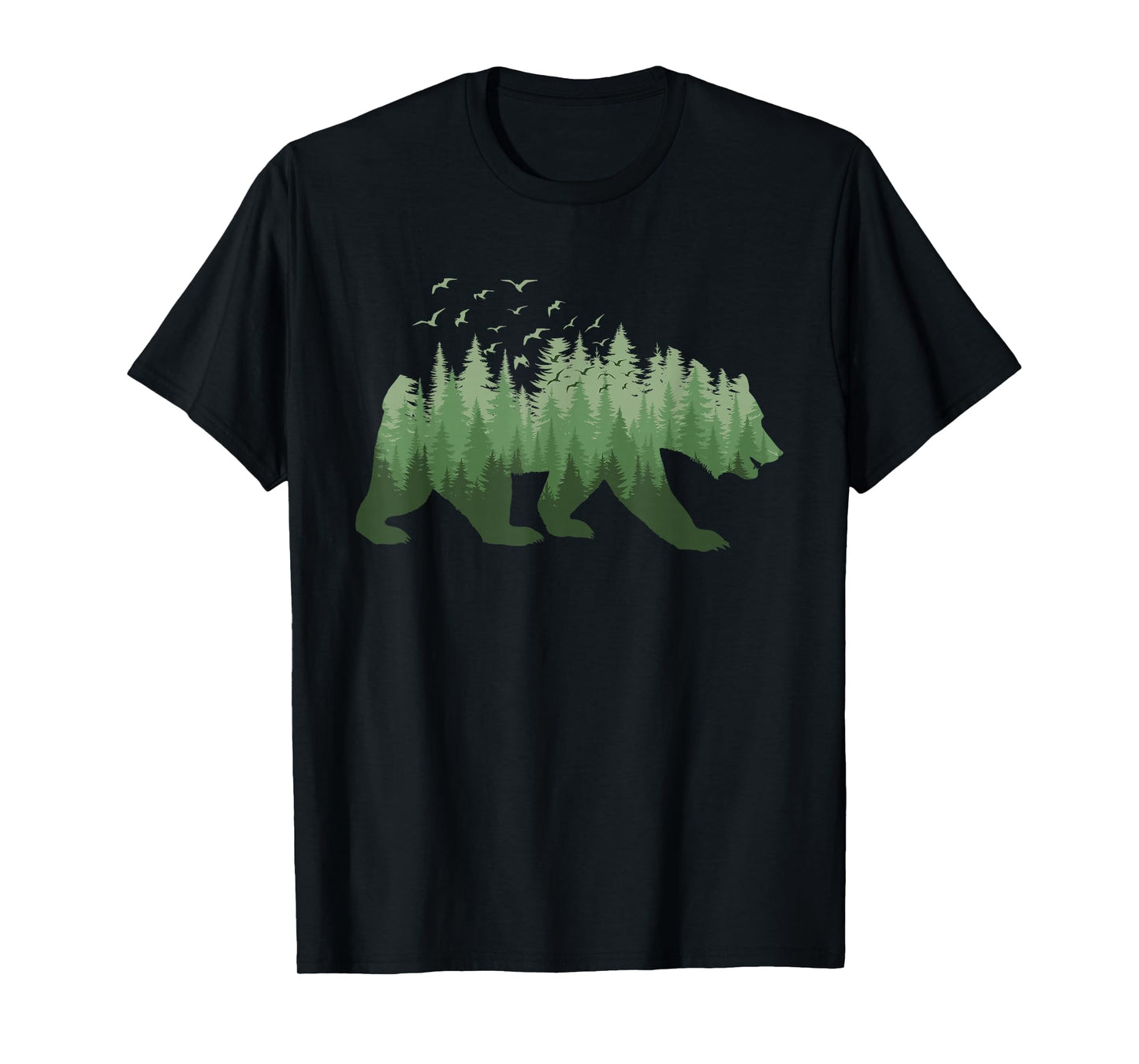Nature Forest Wildlife Trees Wild Animal Bear T-Shirt