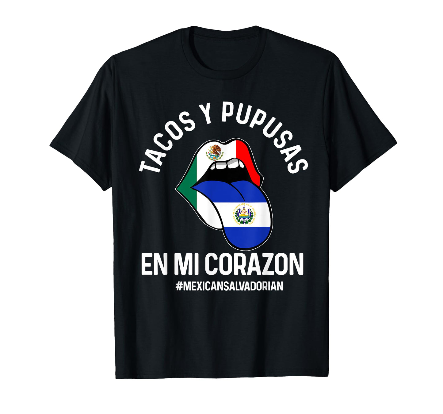 Half Salvadorian Half Mexican flag mexico and Salvadoran T-Shirt