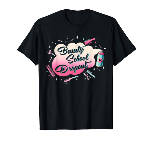 Classic Funny Halloween Horror Beauty School Outfit Drop Out T-Shirt