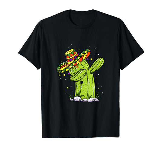 Dabbing Cactus Cinco de Mayo Mexican Party Kids Toddler Boys T-Shirt