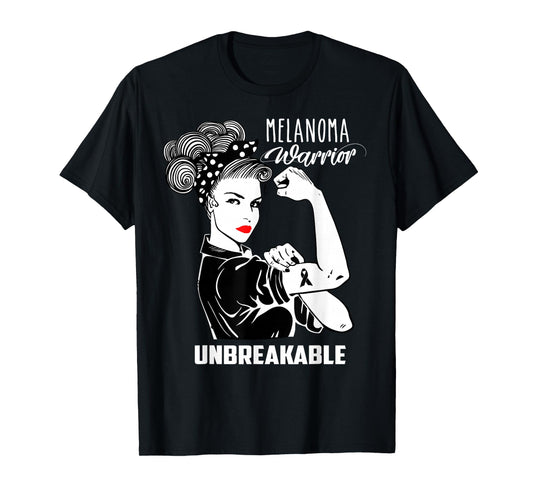 Melanoma Warrior Unbreakable Shirt Melanoma Awareness Gift T-Shirt