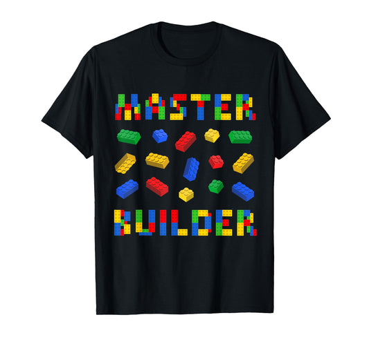 Master Builder Bricks Building Blocks Lover Men Women Kids T-Shirt