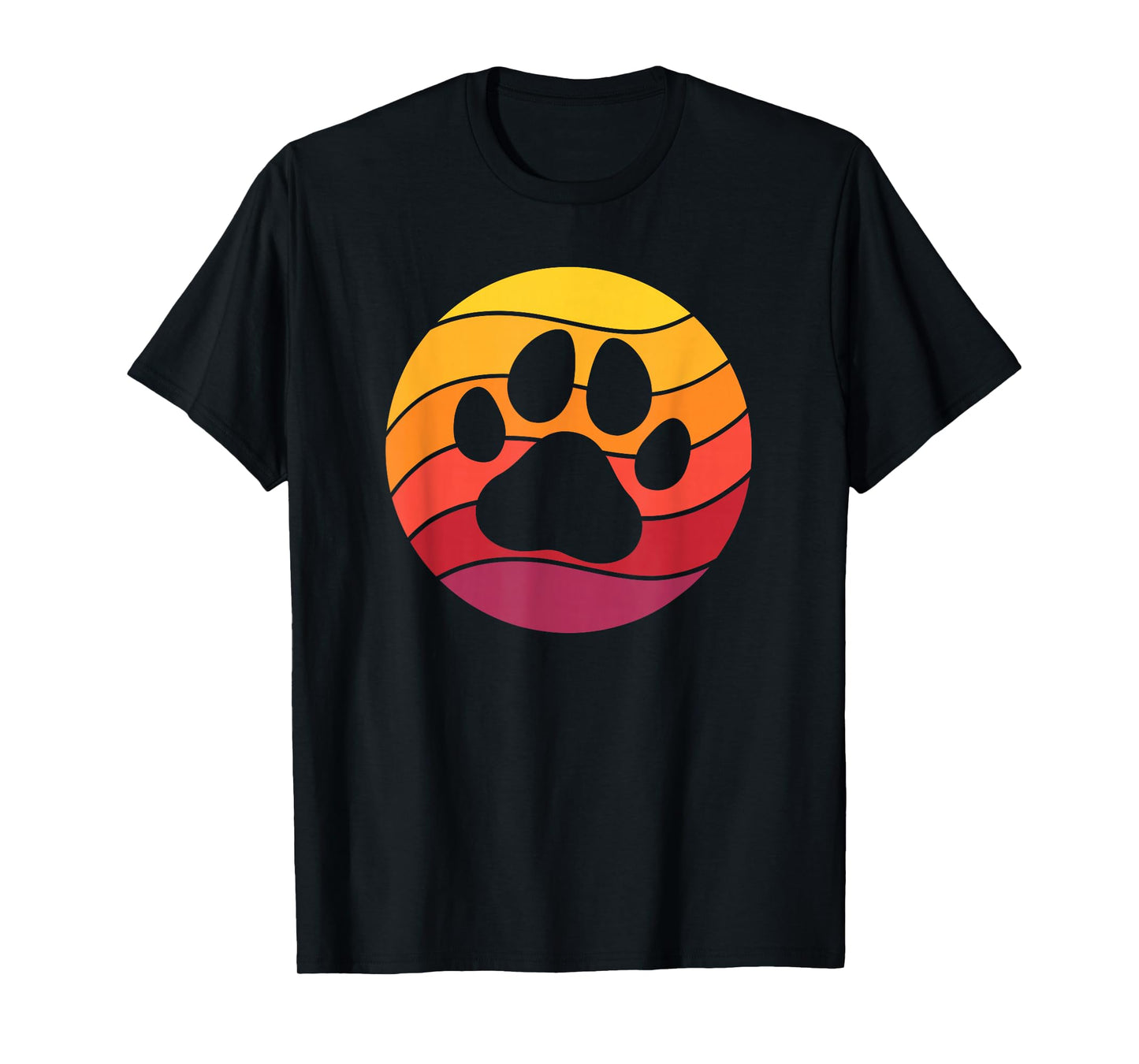 Dog Paw Retro Style Vintage T-Shirt