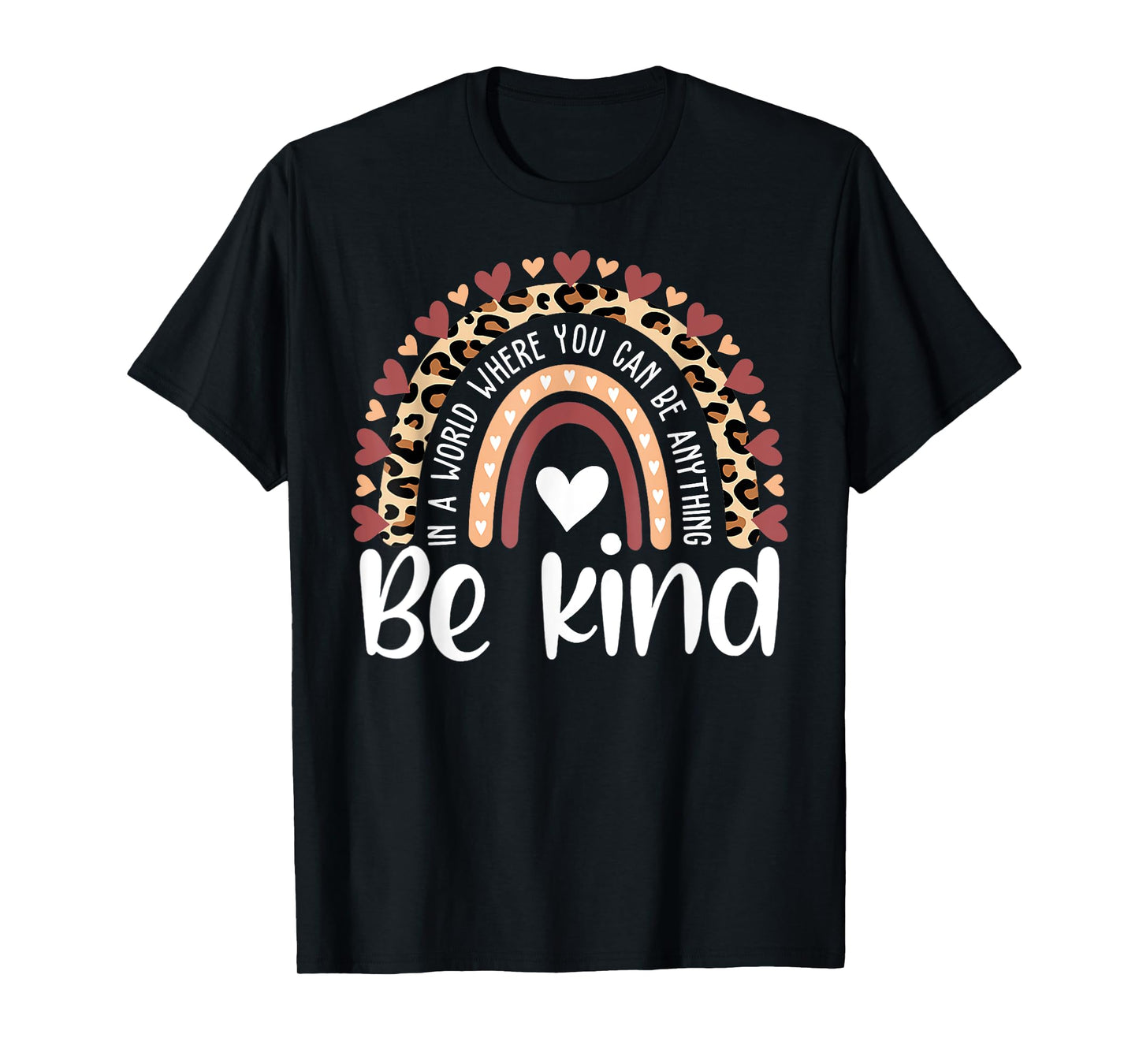 Unity Day Orange Anti Bullying Leopard Rainbow Kids Girls T-Shirt