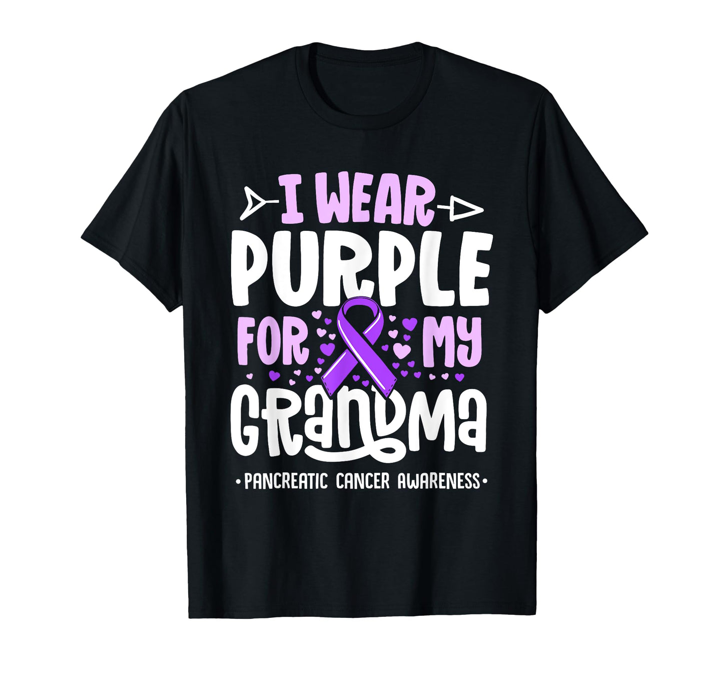 I Wear Purple For My Grandma Pancreatic Cancer Awareness T-Shirt