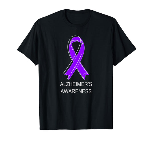 Alzheimer's Awareness Purple Ribbon T-Shirt