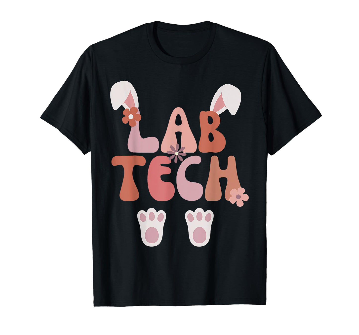 Lab Tech Bunny Easter Laboratory Scientist Easter Teacher T-Shirt