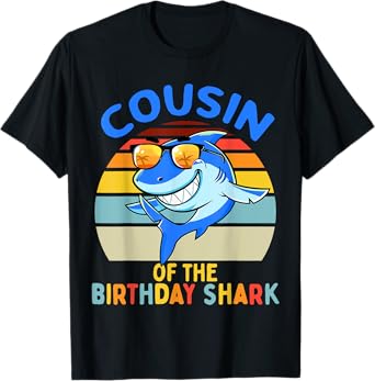 Cousin of the Shark Birthday Boys Matching Family T-Shirt