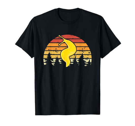 Banana Slug Pacific Banana Slug Fan Black Spotted Banana Slug T-Shirt - Unisex-Adults, Small, Short Sleeve
