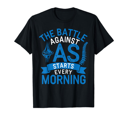 Ankylosing Spondylitis Awareness Disease Blue Ribbon T-Shirt