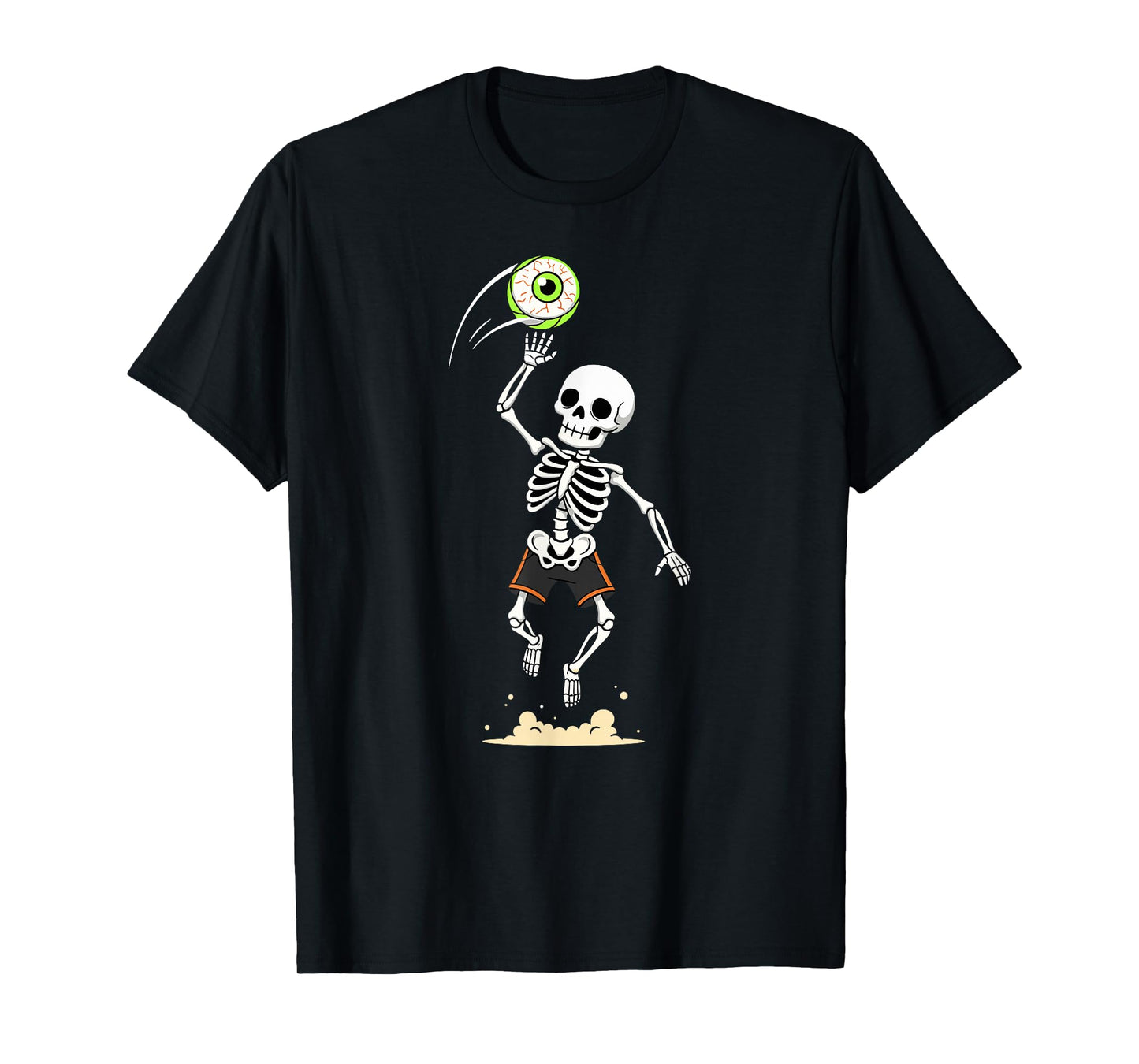 Halloween Skeleton Basketball Dunk Eyeball Player T-Shirt