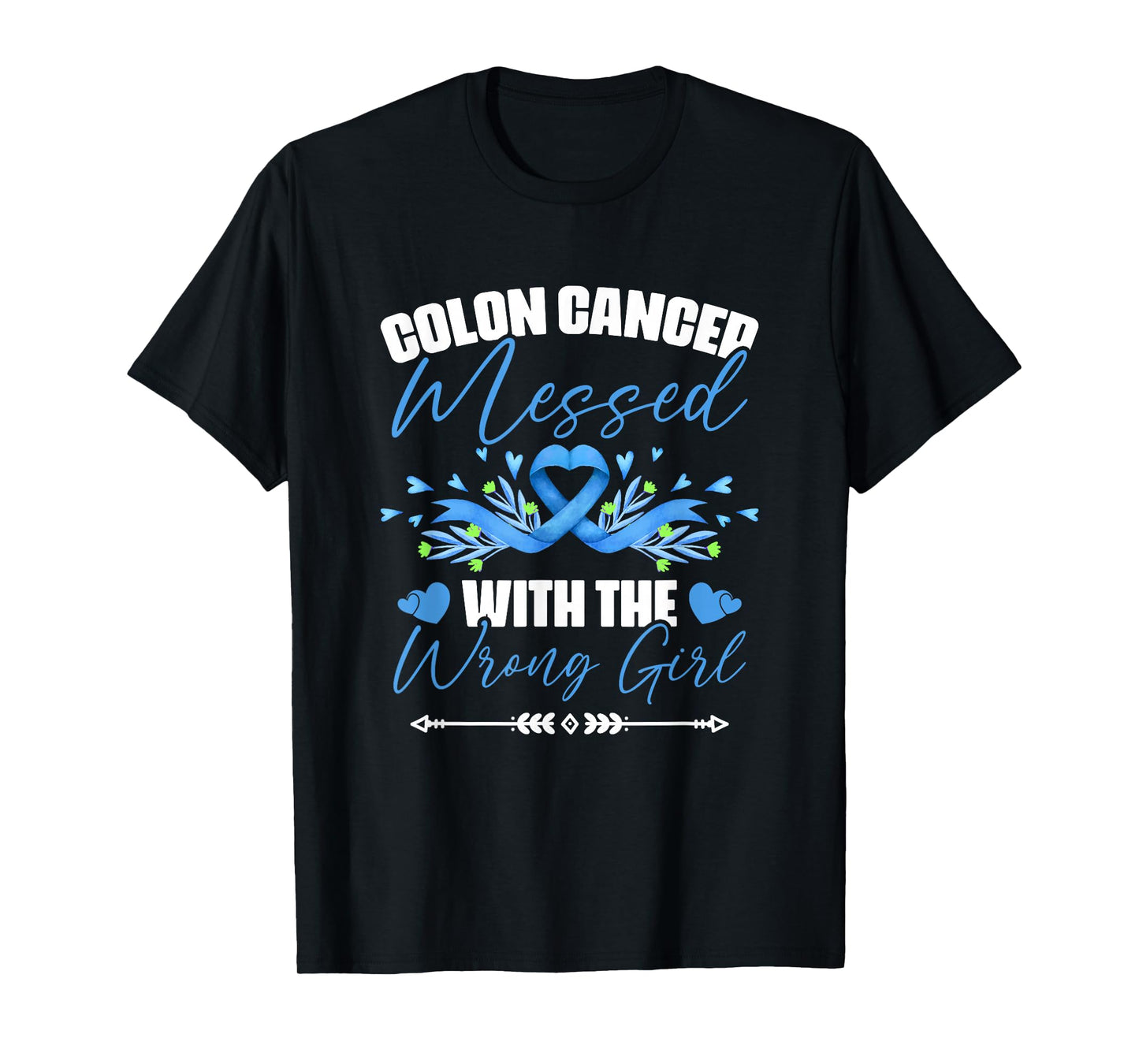 Blue Ribbon Colon Cancer Girl Survivor Colorectal Cancer T-Shirt