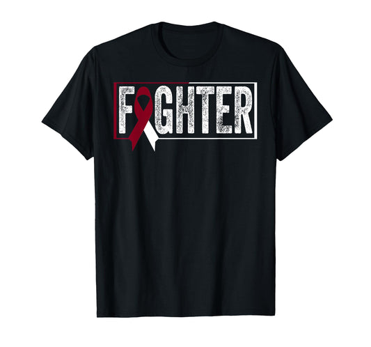 Throat Cancer Shirt Oral Head Neck Cancer Awareness Fighter T-Shirt