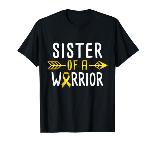 Sister Of A Warrior - Childhood Cancer Awareness T-Shirt