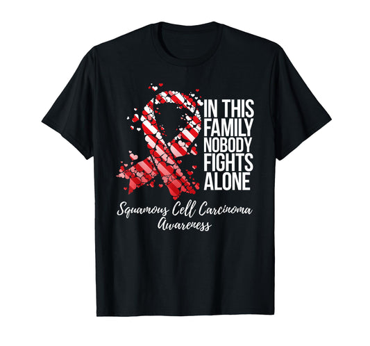 Family Support Squamous Cell Carcinoma Awareness T-Shirt