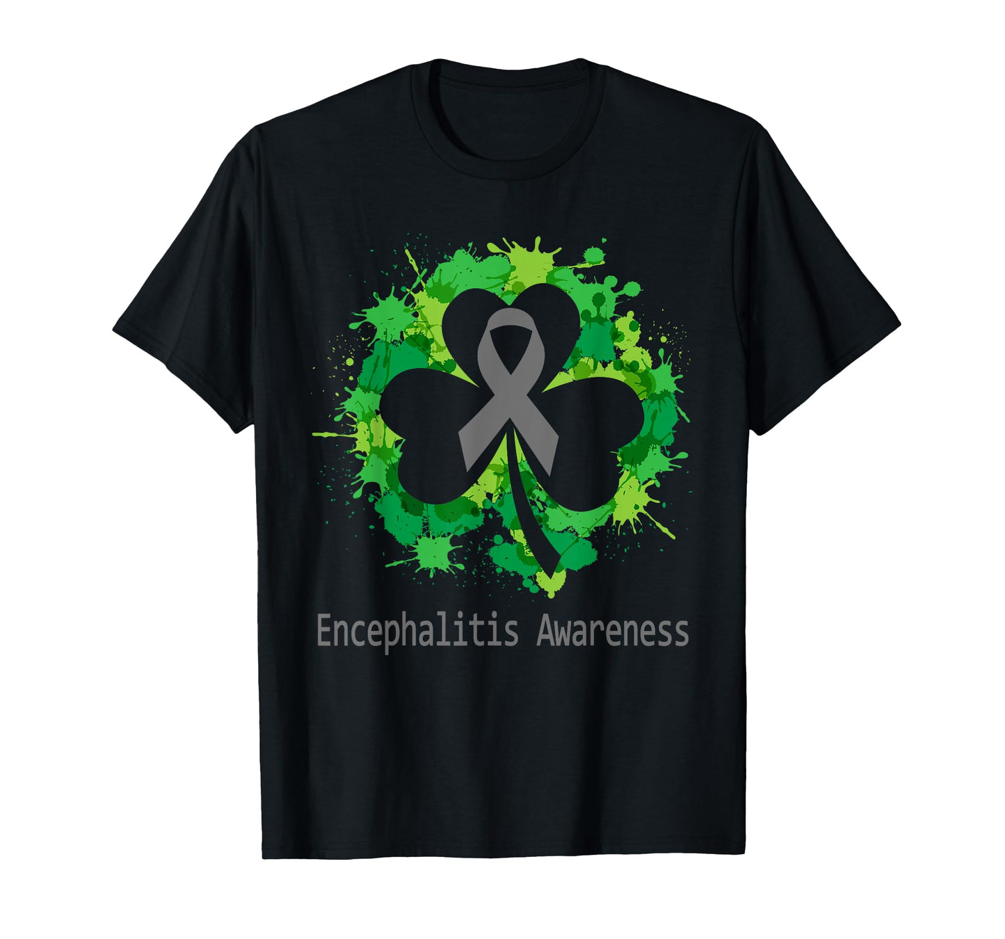 Clover Encephalitis Awareness Shirt For Women Men T-Shirt