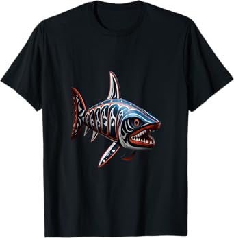 Shark Haida Totem Art Indian Indigenous Tribal T-Shirt