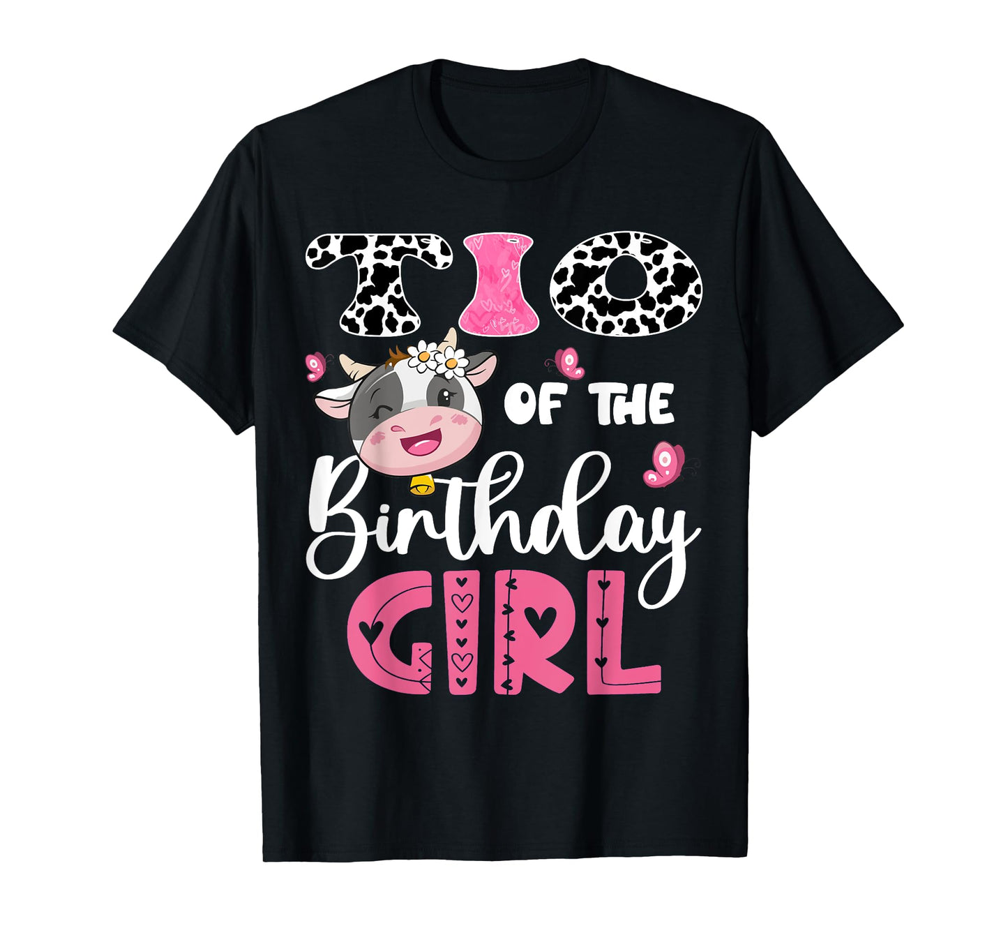 Tio Of The Birthday Girl Farm Cow 1St Birthday Party T-Shirt