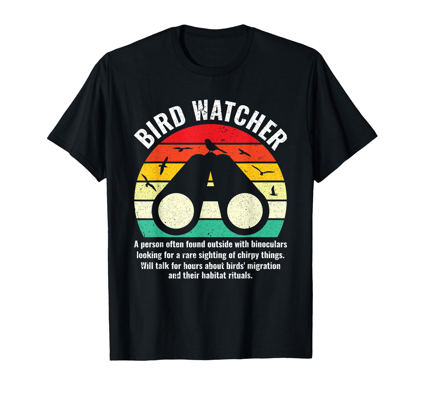 Funny Bird Watcher Definition Birder Bird Watching T-Shirt