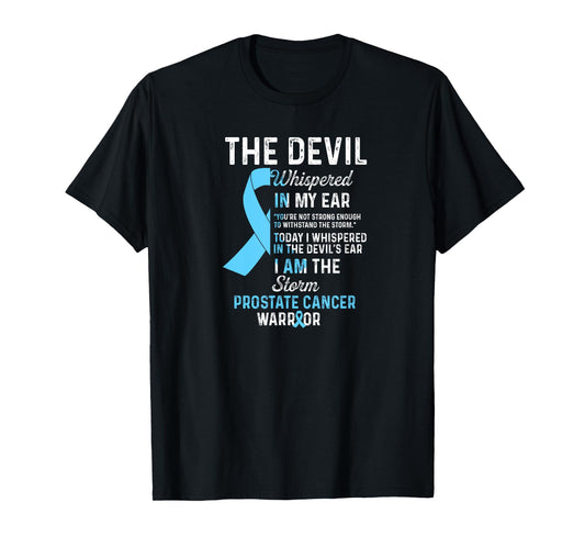 Prostate Cancer Warrior I Blue ribbon T-Shirt