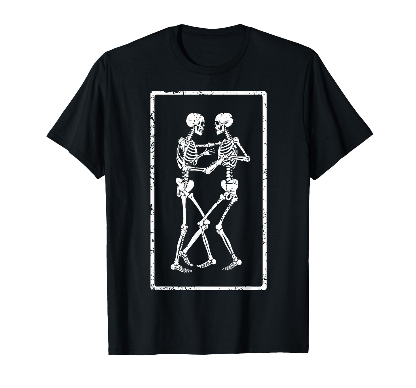 Vintage Skeleton Lovers Embrace Gothic Romance T-Shirt