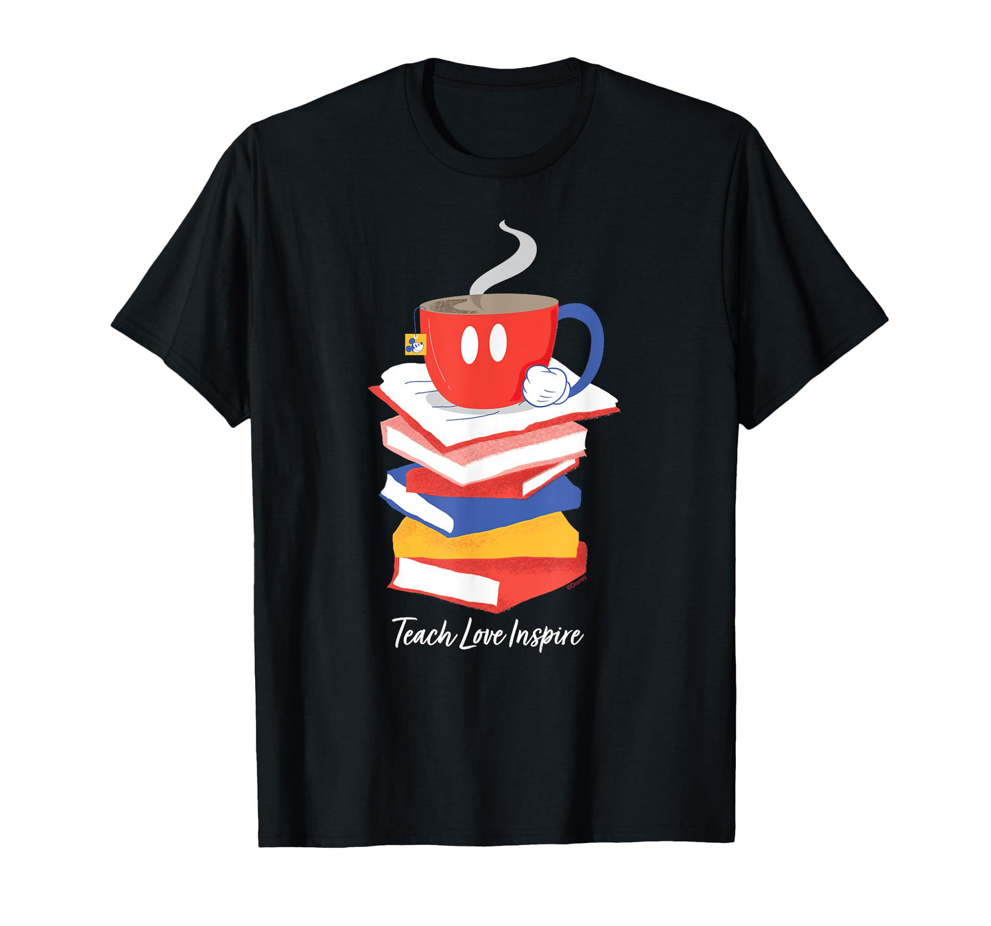 Disney Mickey Mouse Teacup Teach Love Inspire Teacher's Day T-Shirt