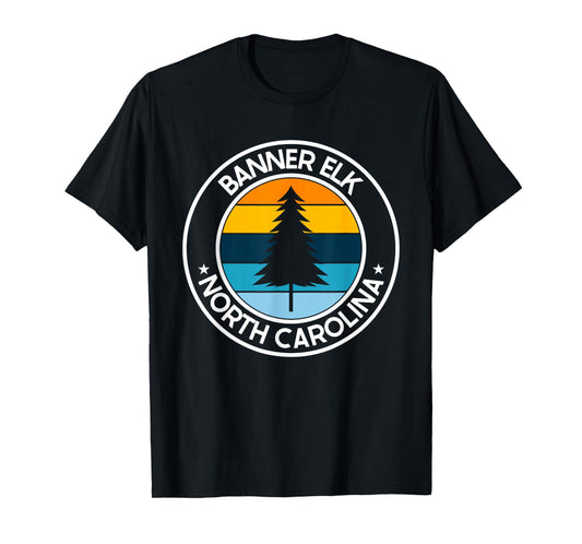 Banner Elk North Carolina NC USA City Pride Retro Sunset T-Shirt
