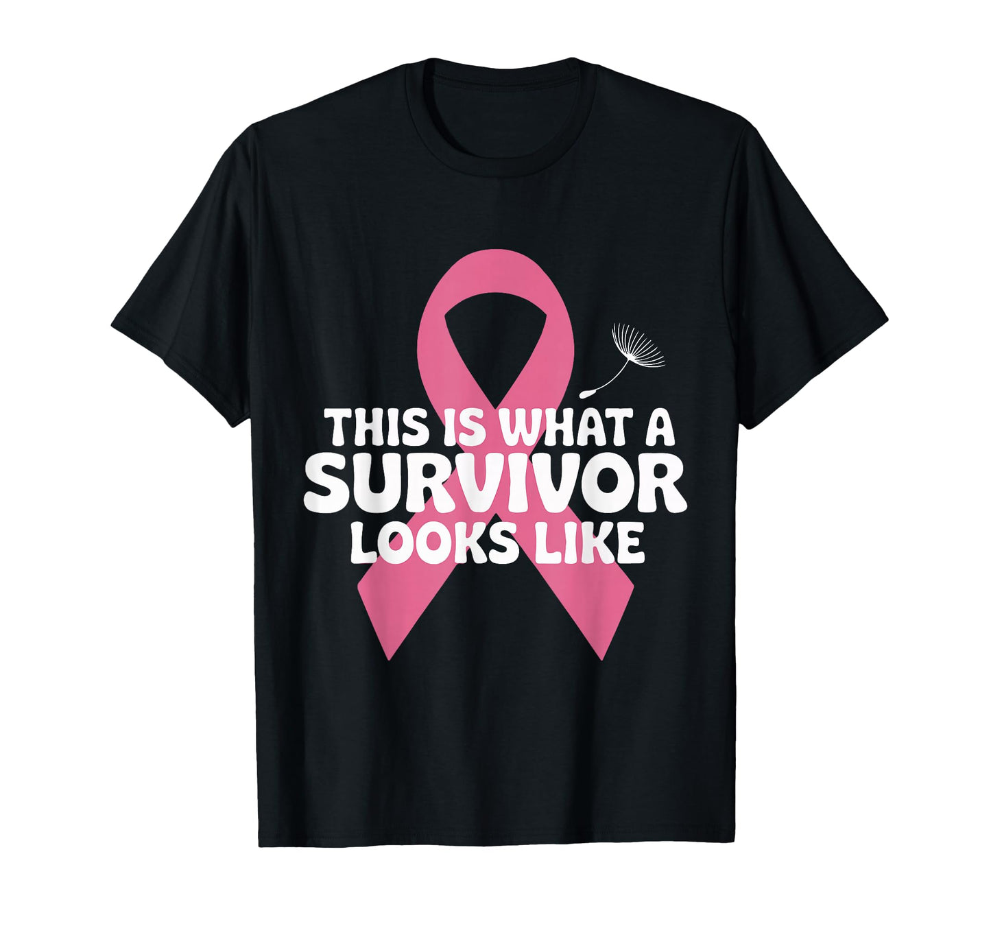 Breast Cancer Survivor Pink Ribbon Awareness Strong Warrior T-Shirt