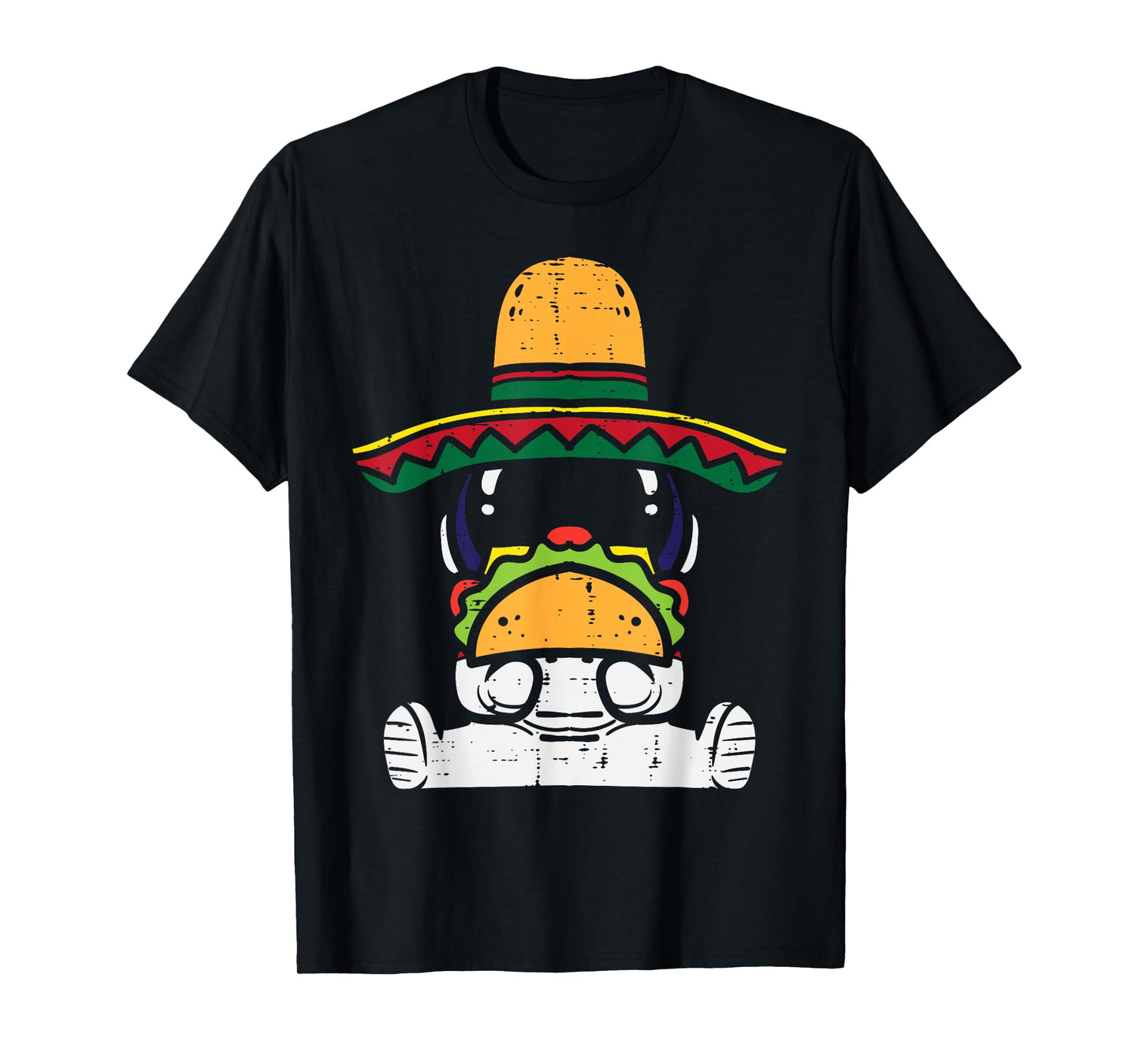 Mexican Astronaut Sombrero Tacos Space Food Men Women Kids T-Shirt