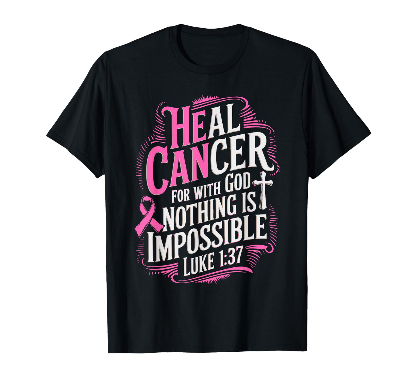 Heal Cancer Survivor Breast Cancer Awareness T-Shirt