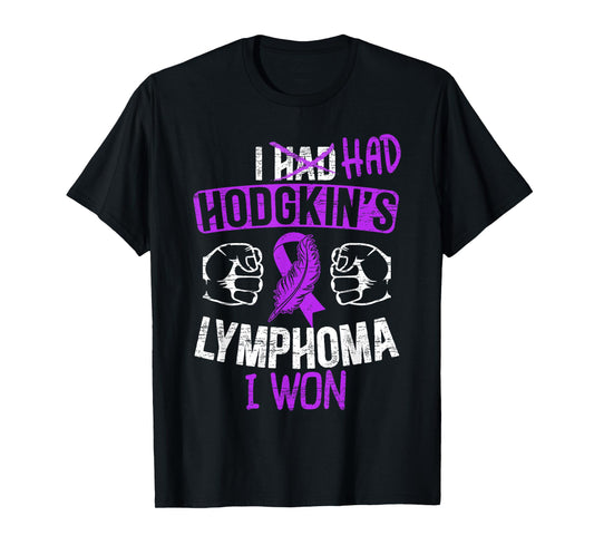 Hodgkin Lymphoma Awareness SteMi Apparel Unisex-Adults Black Modern Awareness Awareness Ribbon Graphic Cotton Blend Crew Neck Short Sleeve T-Shirt Small