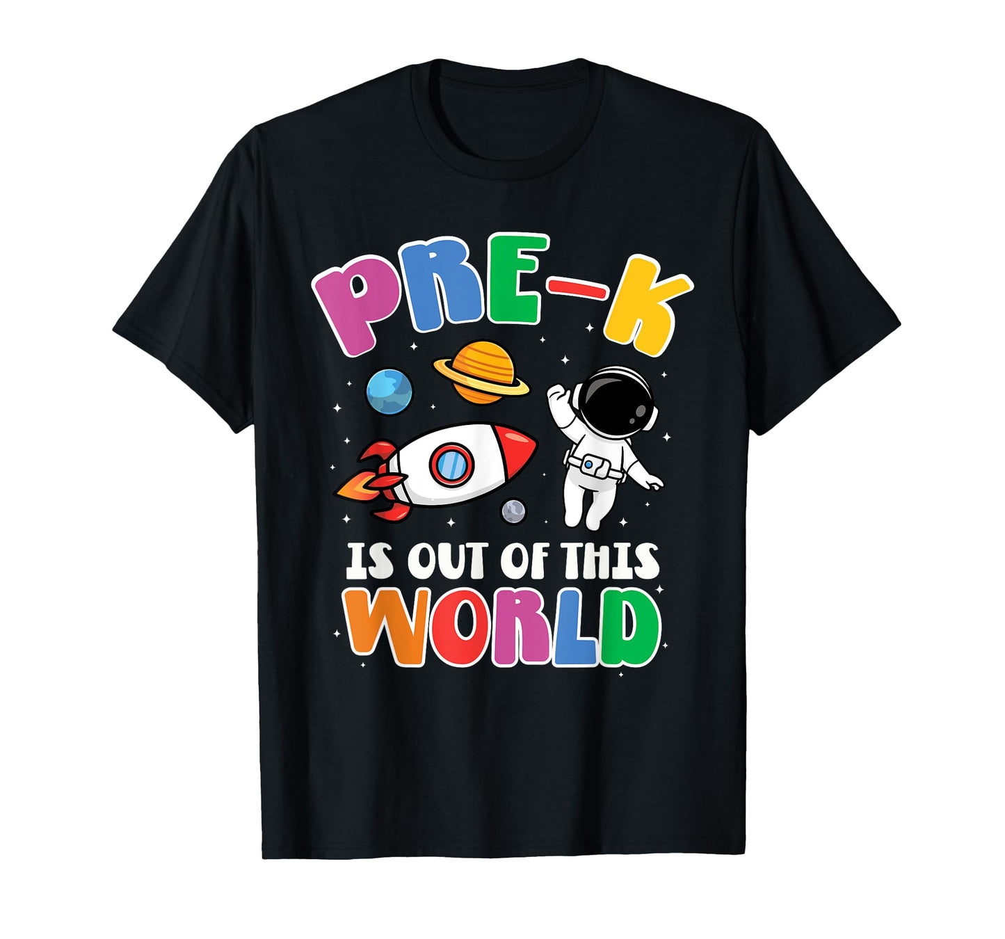 Pre-K Student Teacher Astronaut Space Back To School T-Shirt