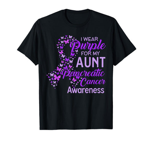 I wear Purple for my Aunt Pancreatic Cancer T-Shirt