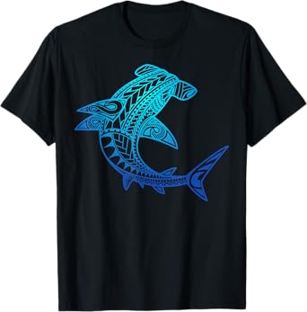 Hawaii Tribal Style Shark for Hawaiian beach lover Cool T-Shirt