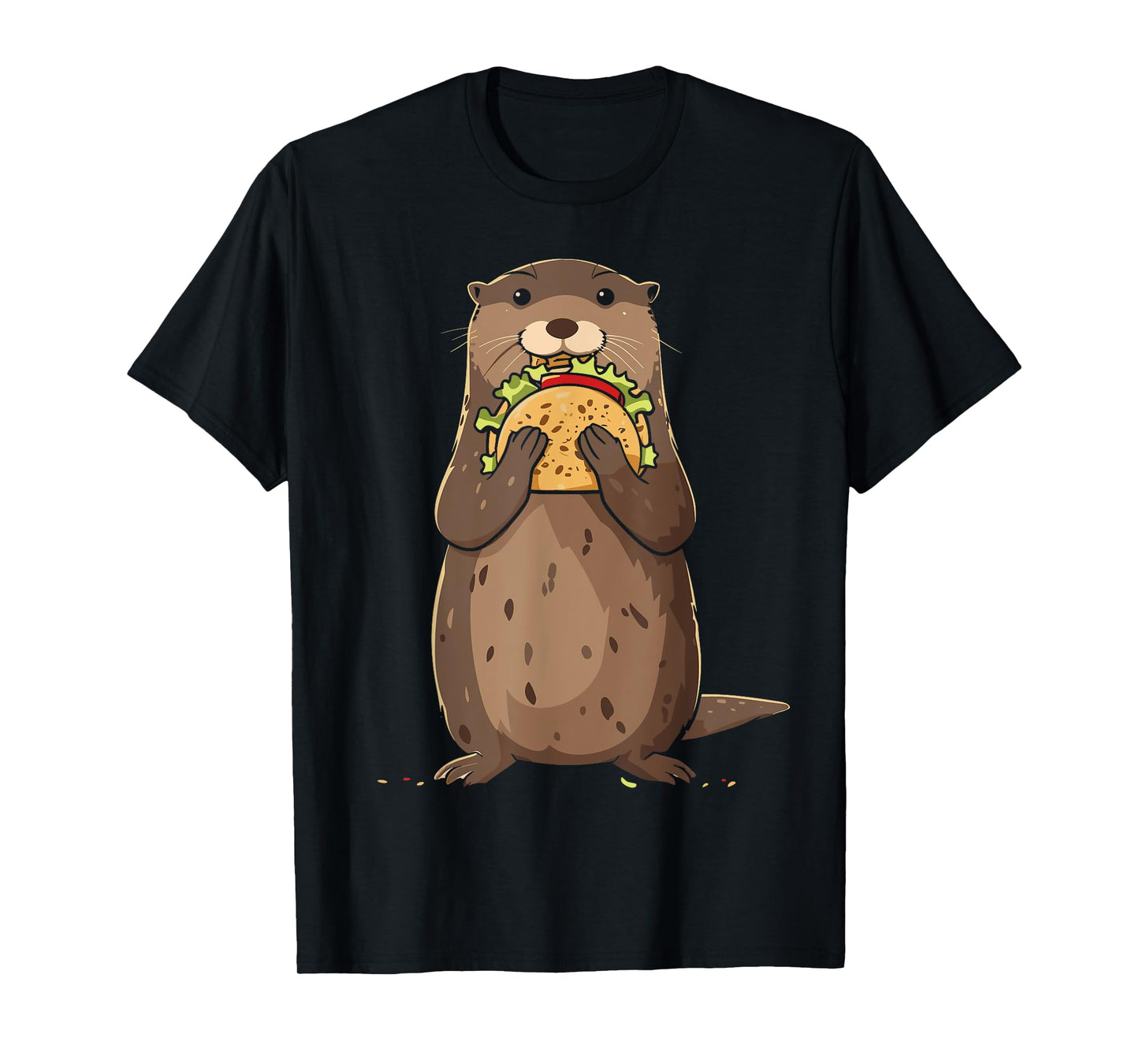 Otter Eating Taco Mexican Otter Funny Cinco De Mayo T-Shirt