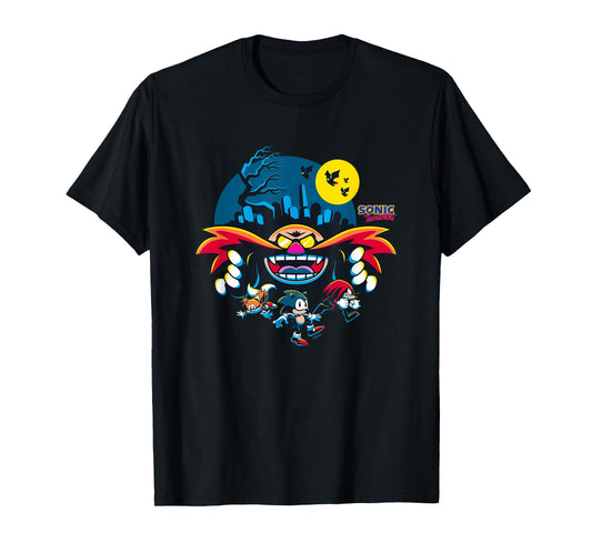 Sonic The Hedgehog Halloween Friends Haunted By Eggman T-Shirt