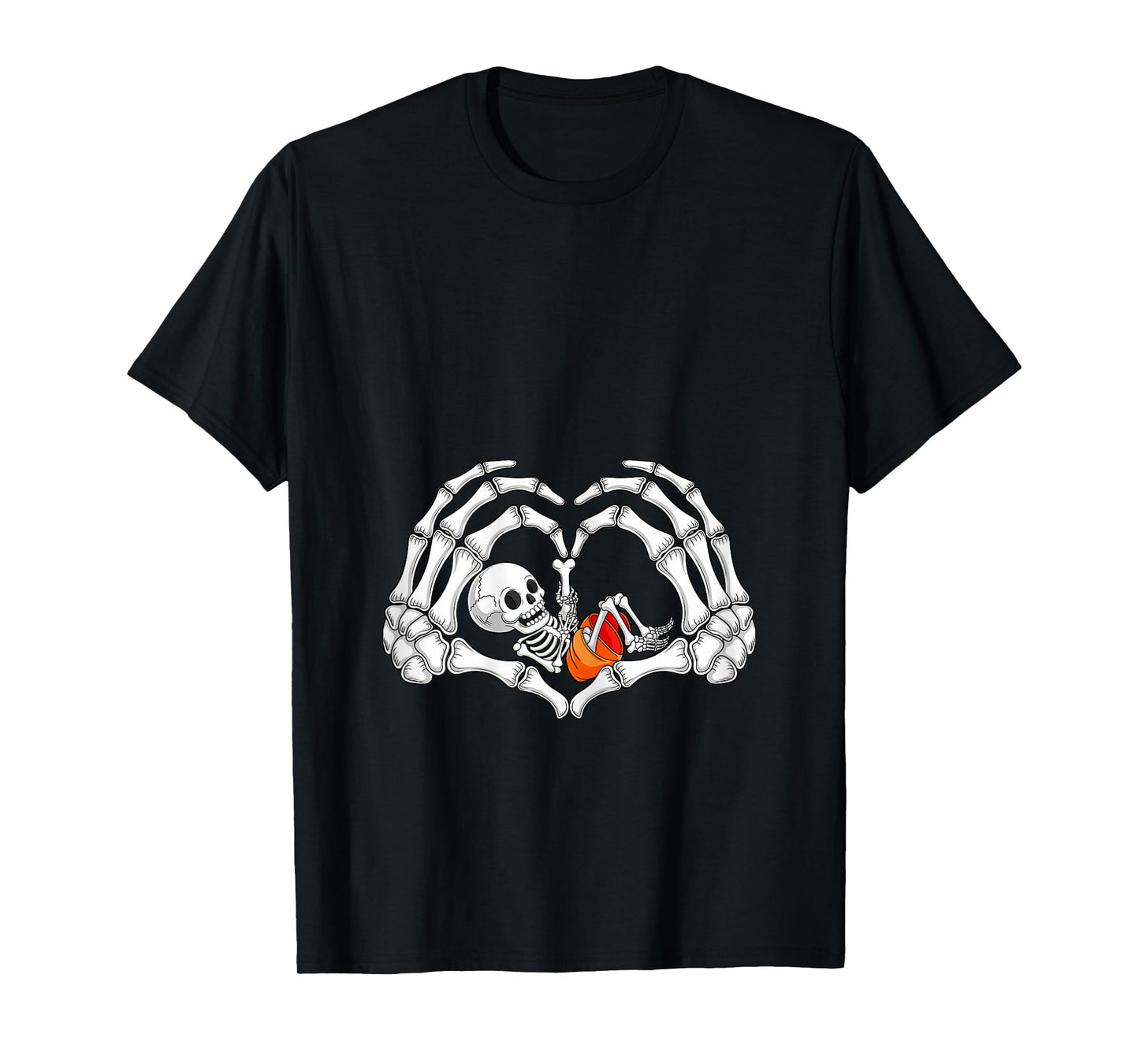 Halloween Skeleton Baby Maternity Pregnancy Announcement T-Shirt