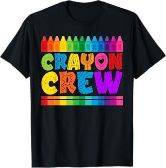 Crayon Crew Coloring Artistic Drawing Color T-Shirt