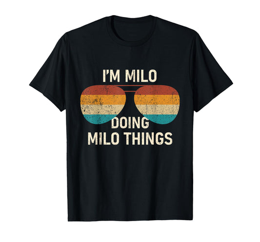 I'm Milo Doing Milo Things Retro Sunglass Personalized T-Shirt
